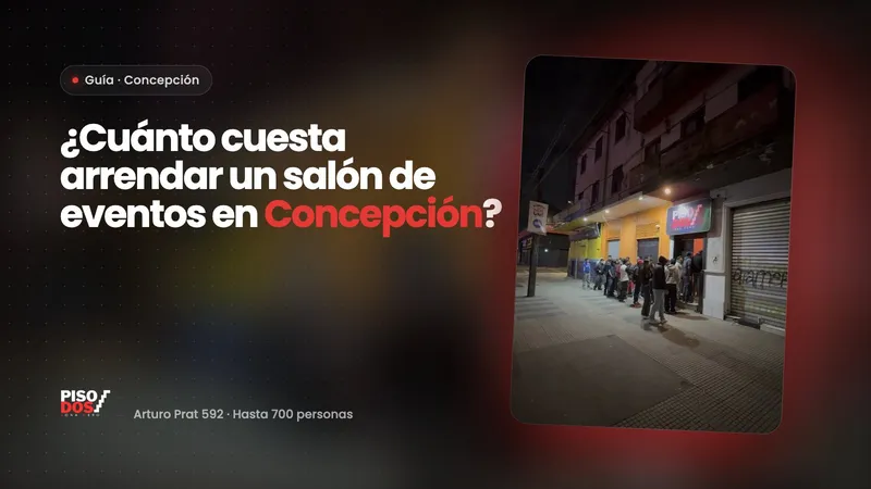 ¿Cuánto cuesta arrendar un salón de eventos en Concepción?